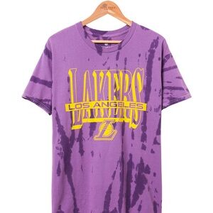 Worn twice-JUNK FOOD CLOTHING-Lakers Tie Dye Short Sleeve Tee